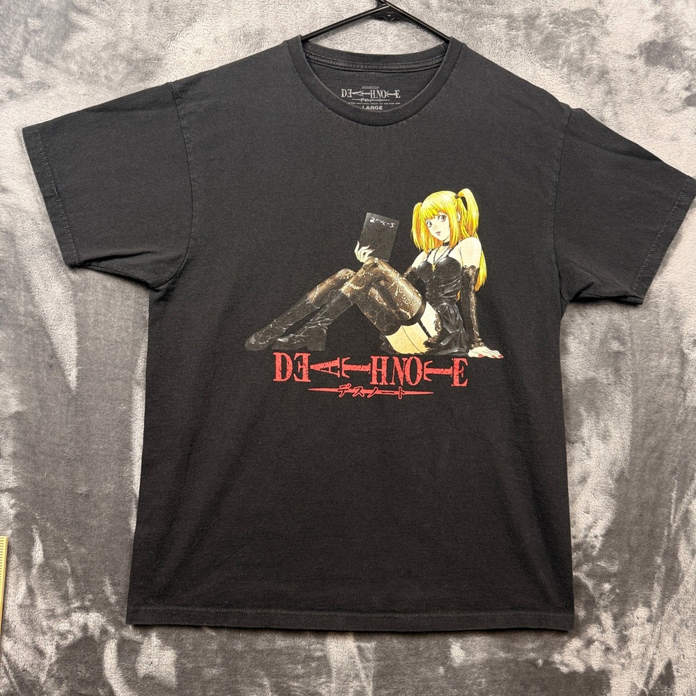 Death Note T-Shirt Mens Large Black Misa Amane Anime Graphic Shonen Jump Tee